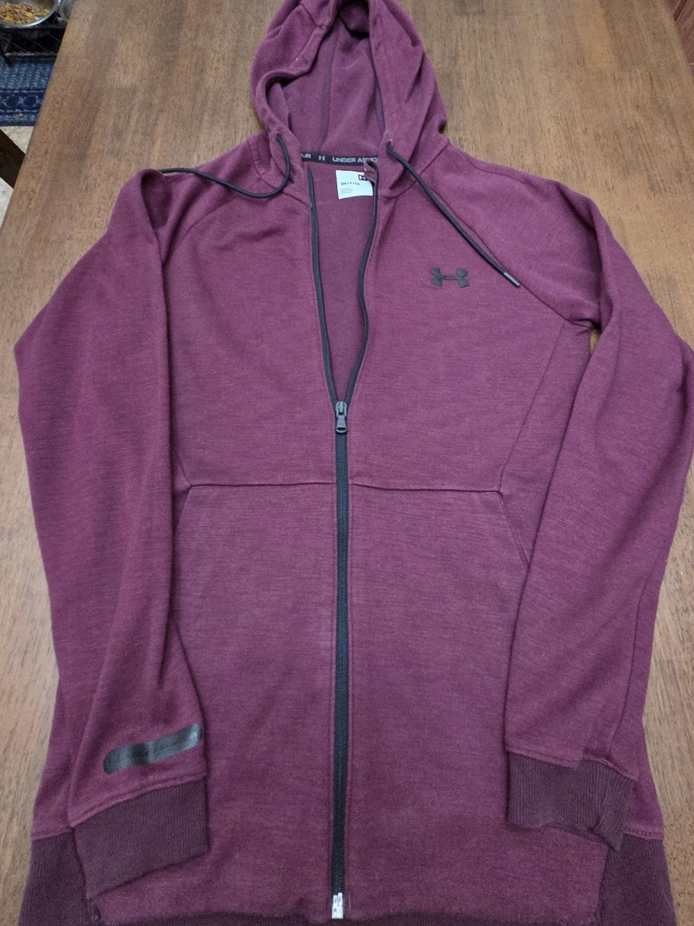 Under Armour Burgundy Full-Zip Hooded Jacket